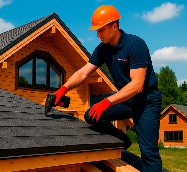 Монтаж кровли из мягкой черепицы в Красноармейске