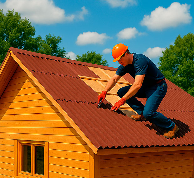 Монтаж кровли из ондулина в Красноармейске